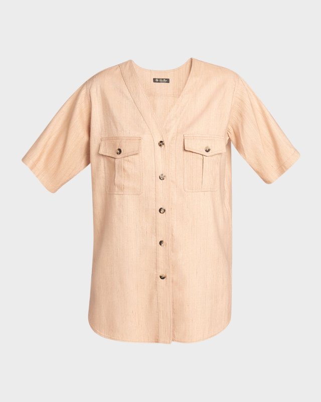 Cam Light Tussah Silk Blouse